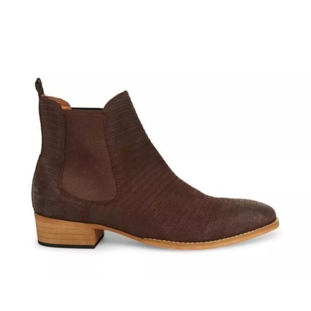 STEVE MADDEN Men's PATERSON BROWN SUEDE BOOTS Western Shoes 11 M Chelsea